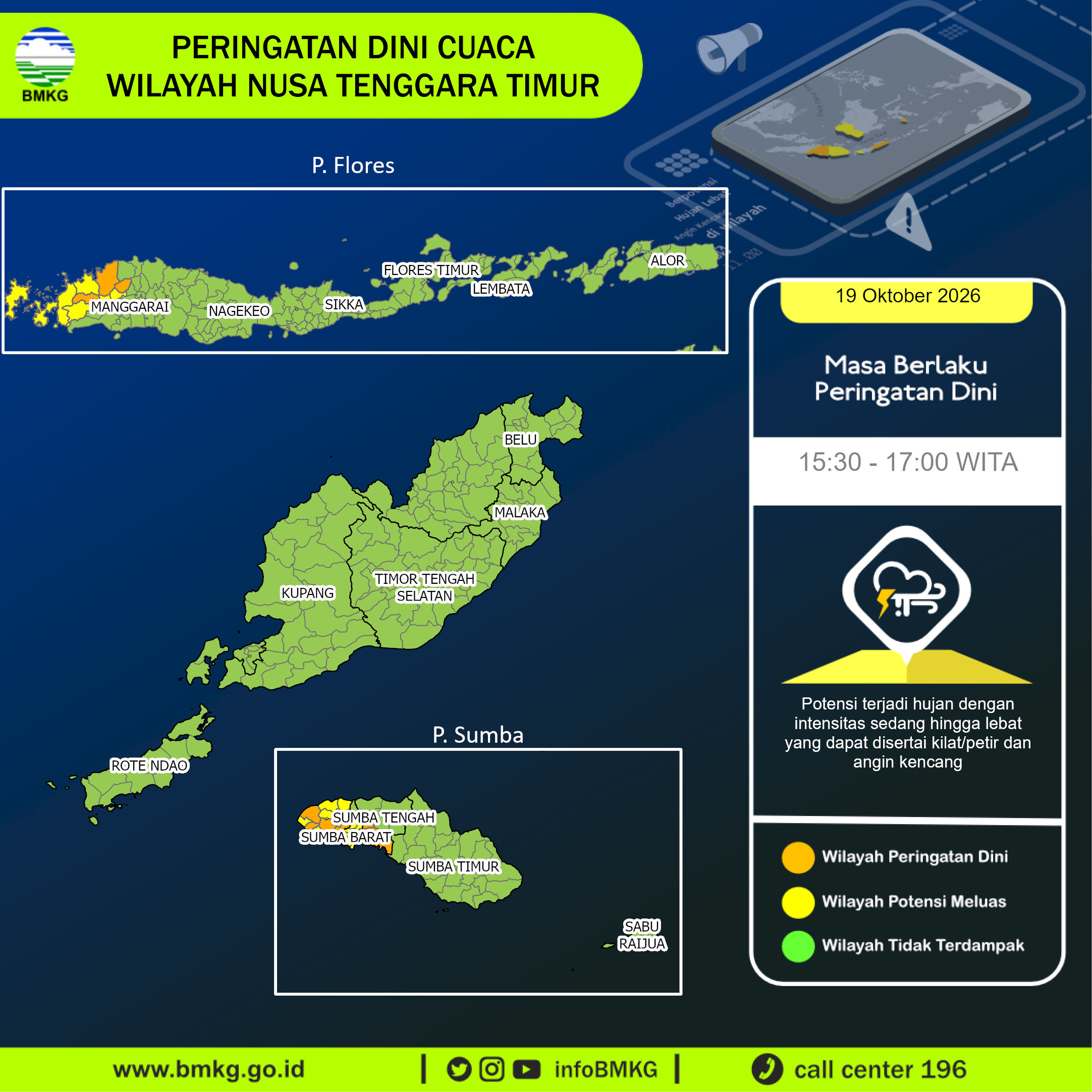 Infografik peringatan dini cuaca